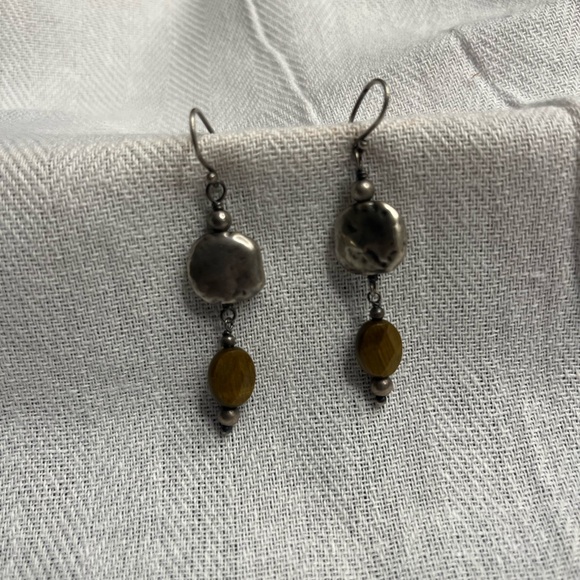 Sterling Silver and Tiger’s eye bead earrings - Silpada - Picture 5 of 5